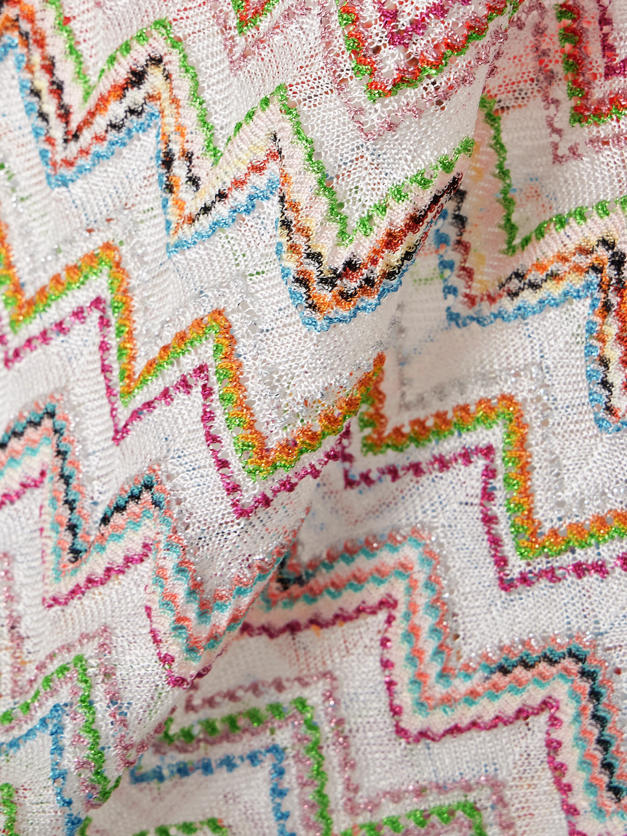 Missoni Metallic Crochet-knit Mini Dress In Multi