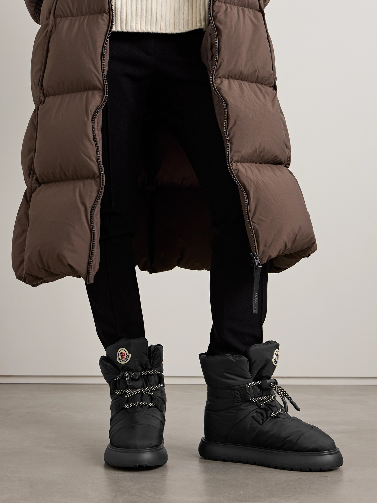 MONCLER GAIA QUILTED SHELL ANKLE BOOTS