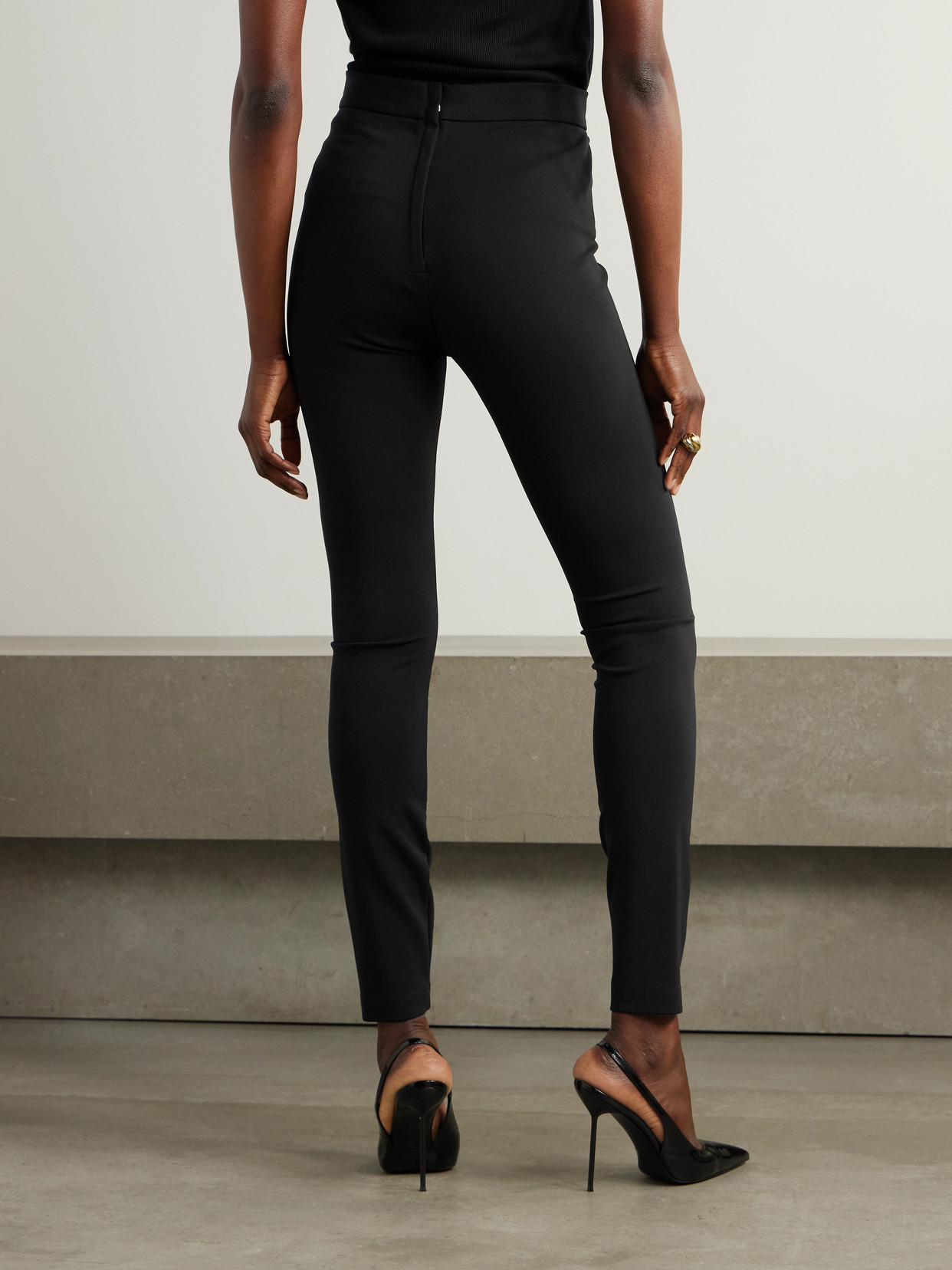 Dolce & Gabbana Technical Jersey Leggings With Branded Elastic In Black