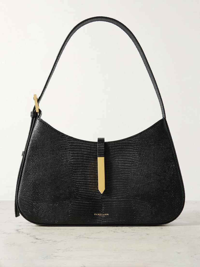 DeMellier Tokyo Lizard-effect Leather Shoulder Bag
