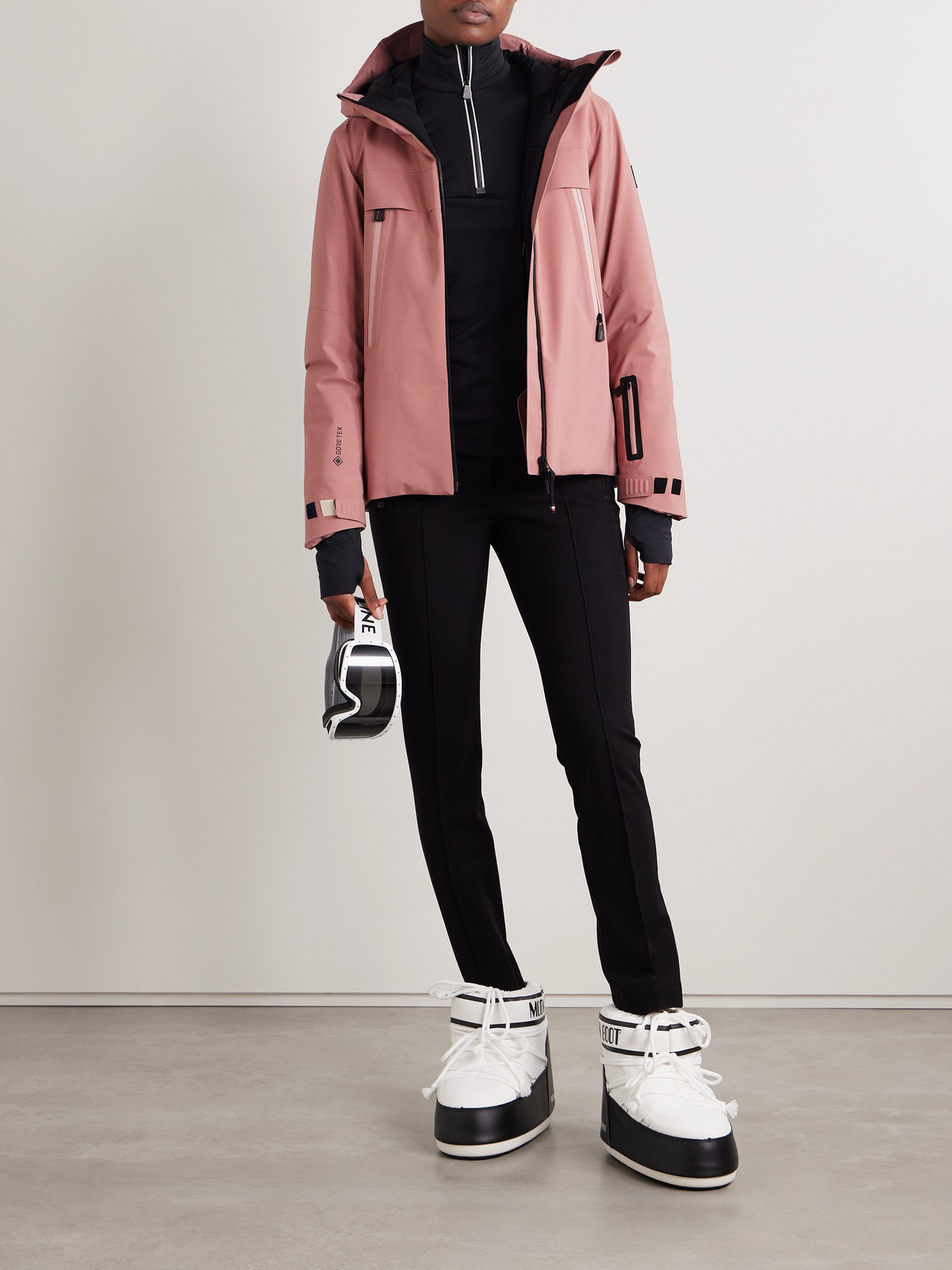MONCLER CHANAVEY HOODED GORE-TEX DOWN SKI JACKET