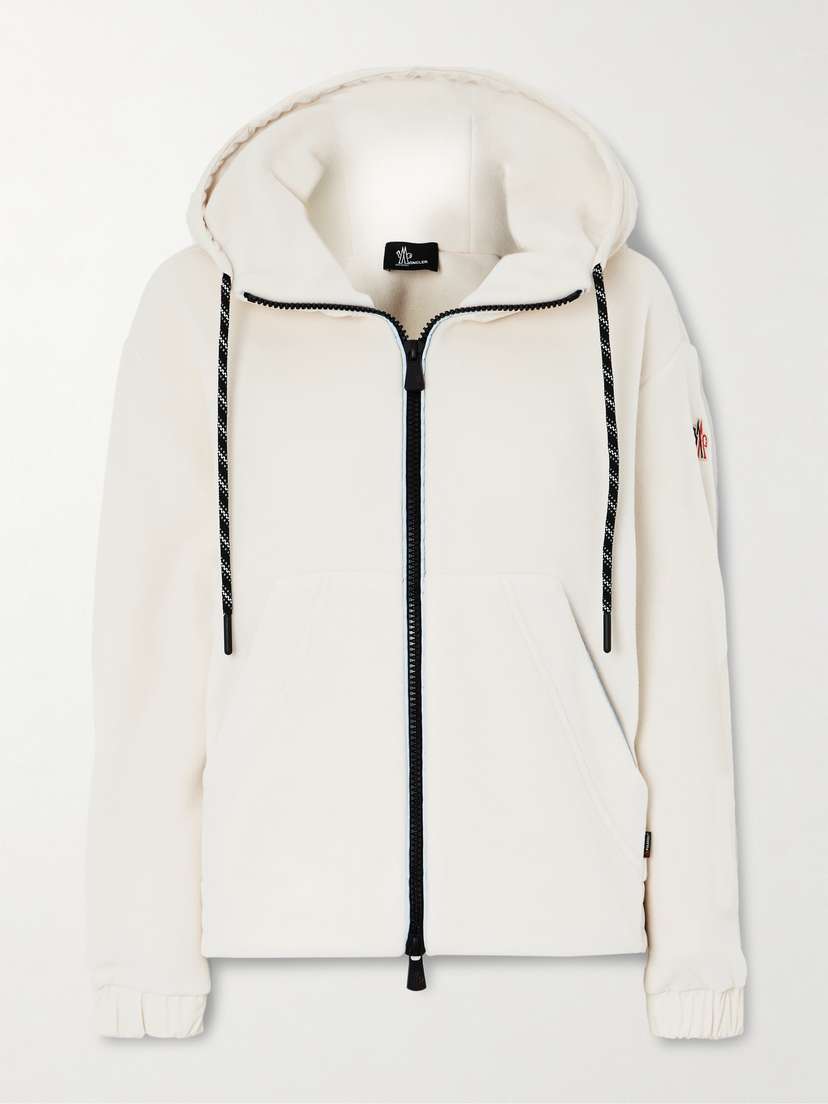 Moncler Grenoble Hooded Shell-trimmed Fleece Ski Jacket