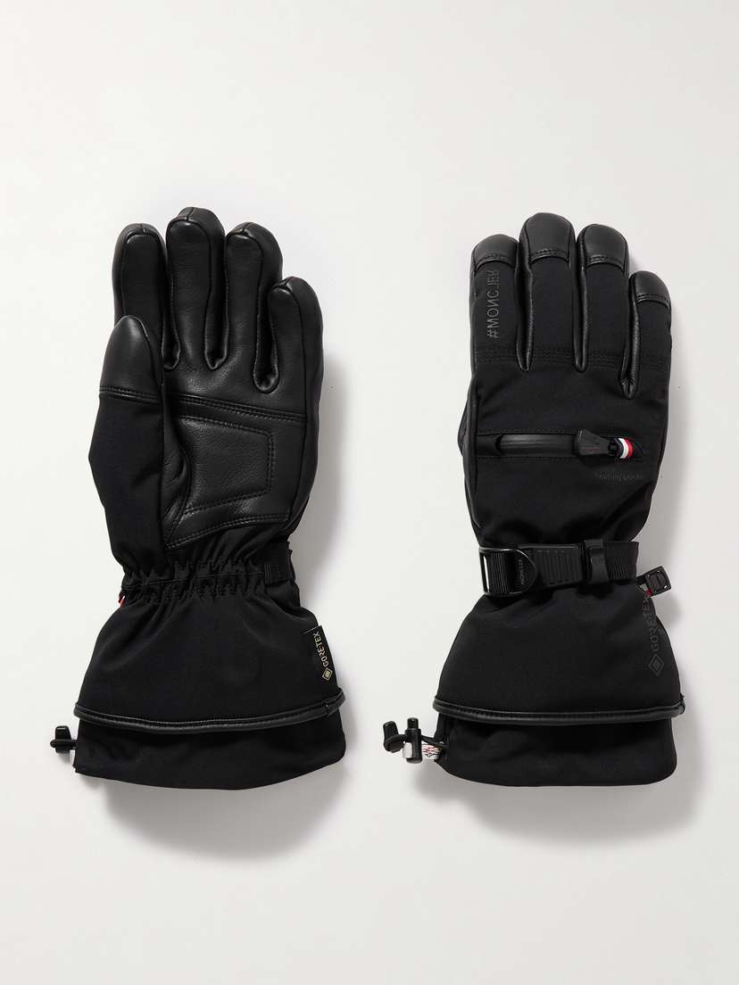Moncler Grenoble Paneled Gore-tex® And Leather Gloves