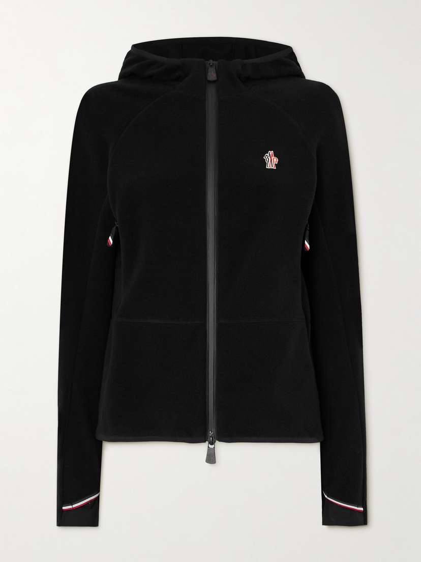 Moncler Grenoble Appliquéd Hooded Fleece Jacket