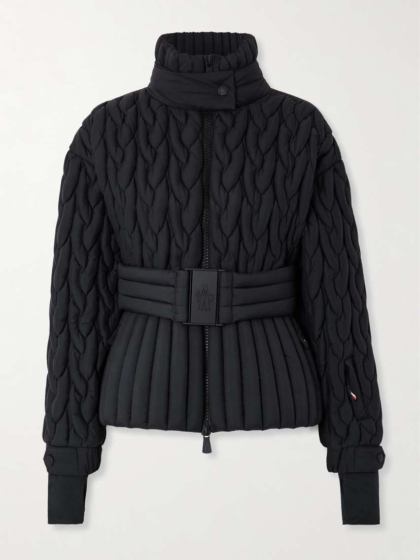 Moncler Grenoble Maipo Appliquéd Belted Quilted Padded Shell Down Ski Jacket