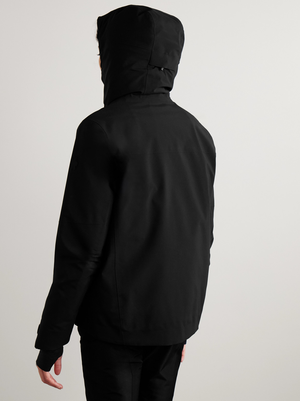 Moncler Chanavey Hooded Gore-tex Down Ski Jacket In Black