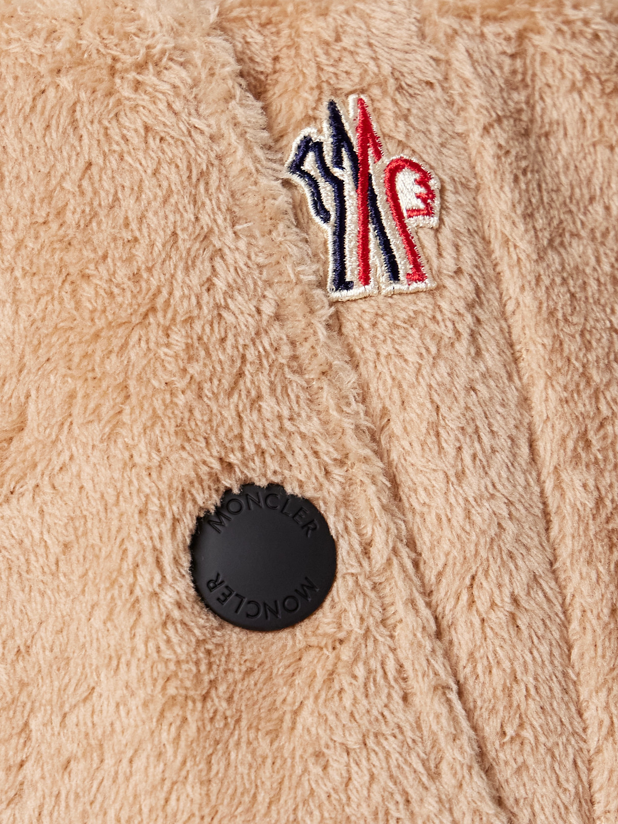 MONCLER NYLON LAQUÉ-TRIMMED POLARTEC® FLEECE TAPERED TRACK PANTS