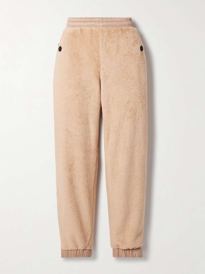 Moncler Grenoble Nylon Laqué-trimmed Polartec® Fleece Tapered Track Pants