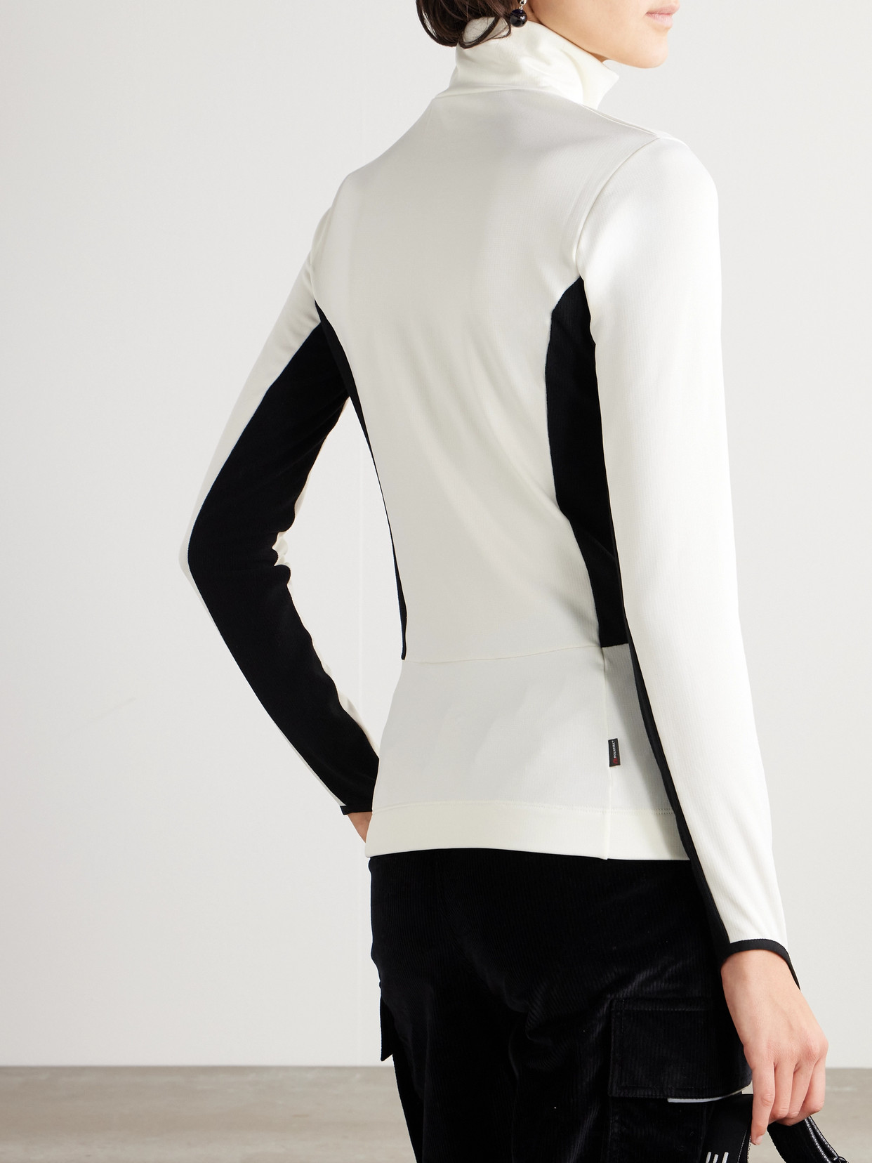Moncler Grenoble Polartec® Power Grid™ Base Layer Half Zip Pullover In White