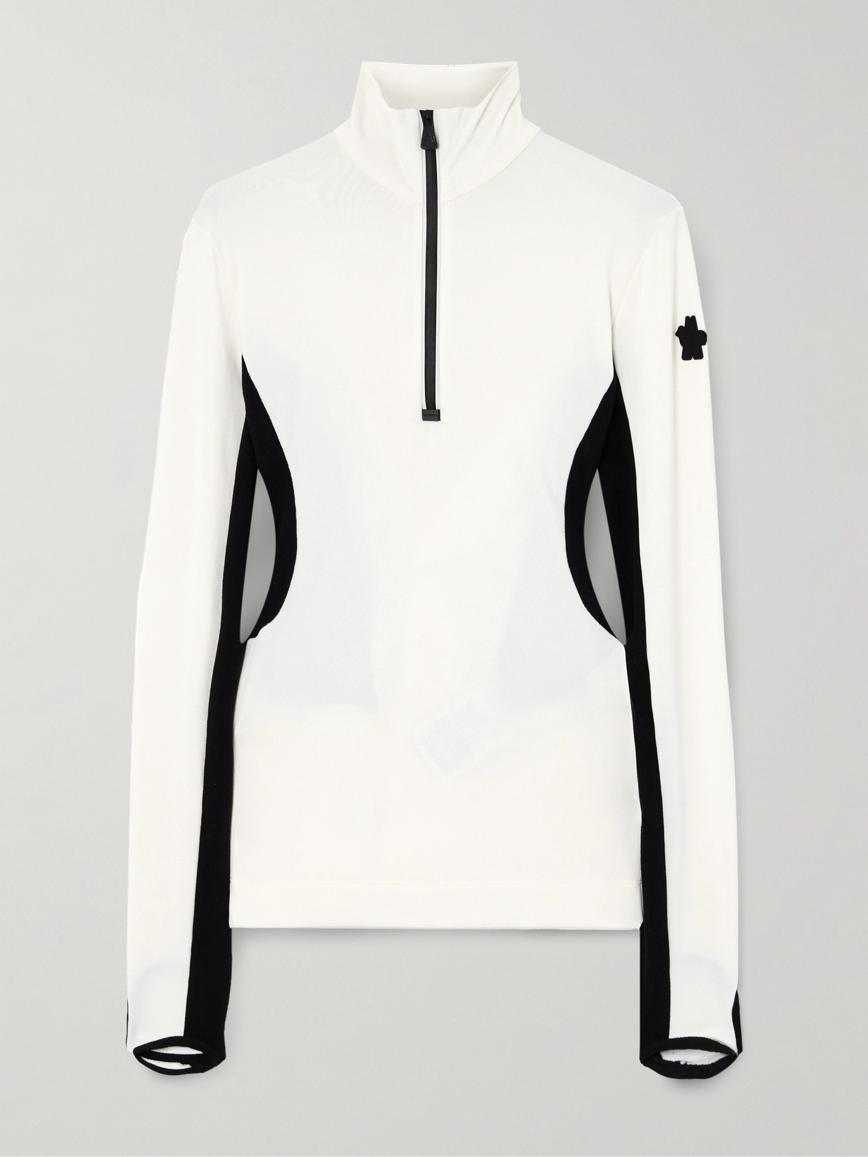 Moncler Color-block Stretch-jersey Base Layer In White