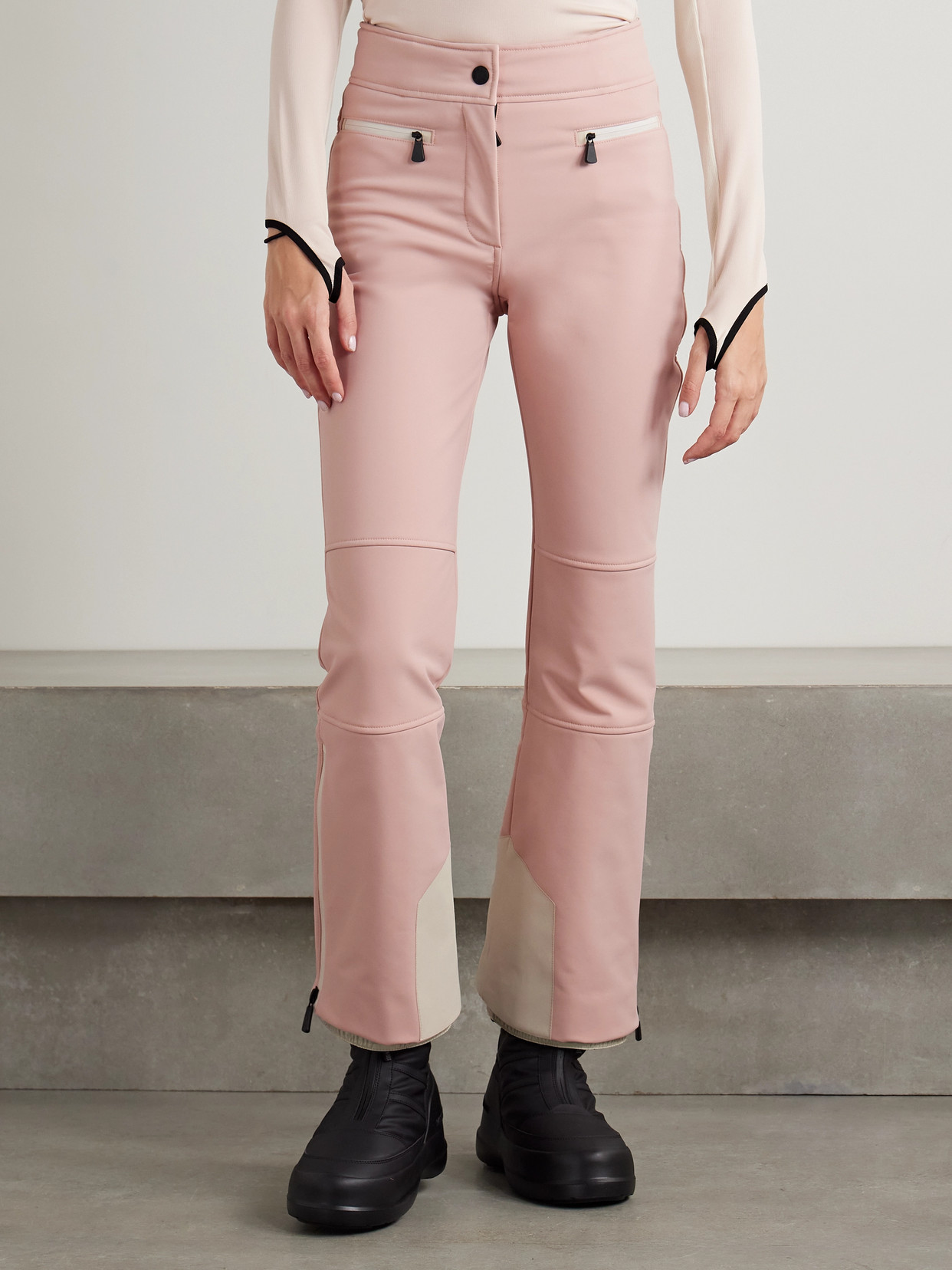 Moncler Straight-leg Ski Pants In Pink