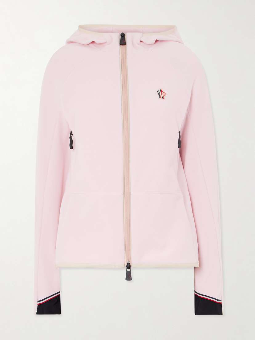 Moncler Grenoble Appliquéd Hooded Fleece Jacket