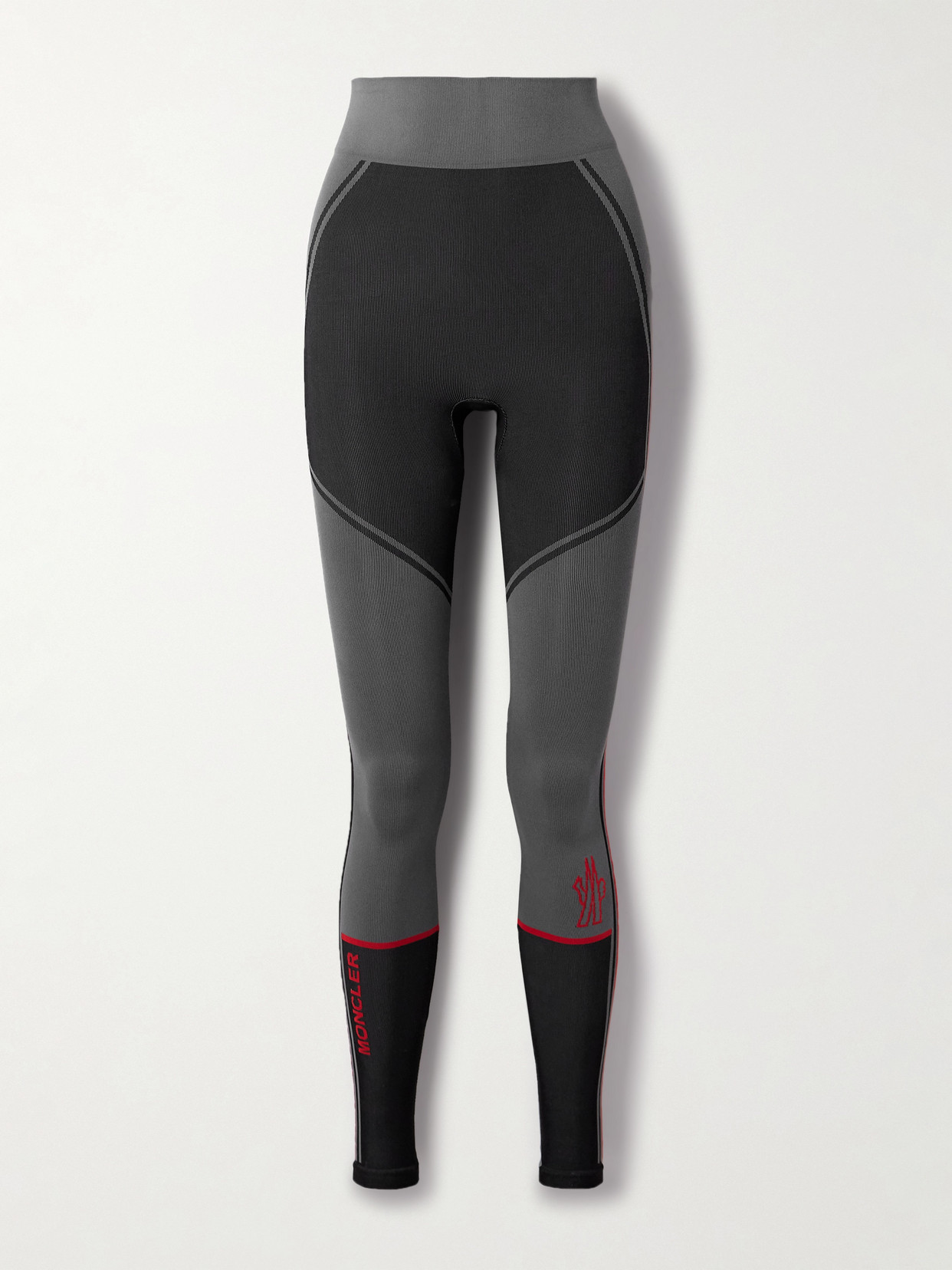 Moncler Stretch-knit Leggings In Black