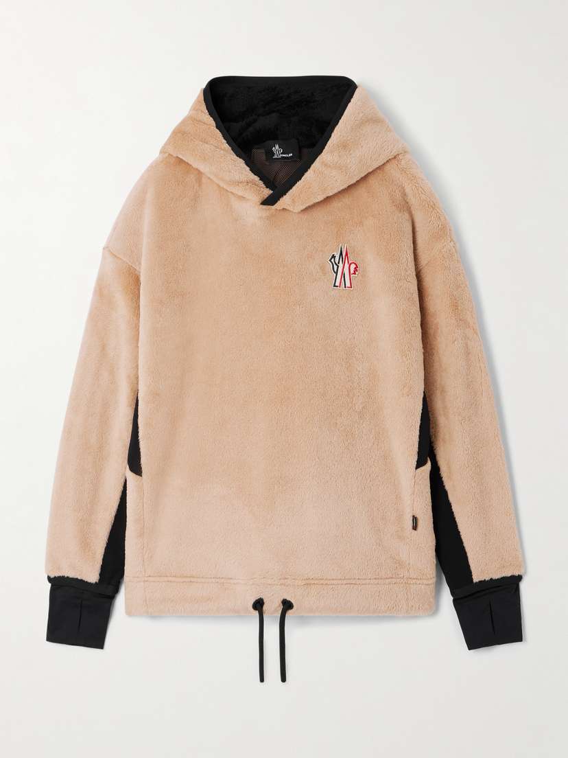Moncler Grenoble Tech-jersey Trimmed Polartec® Fleece Hoodie