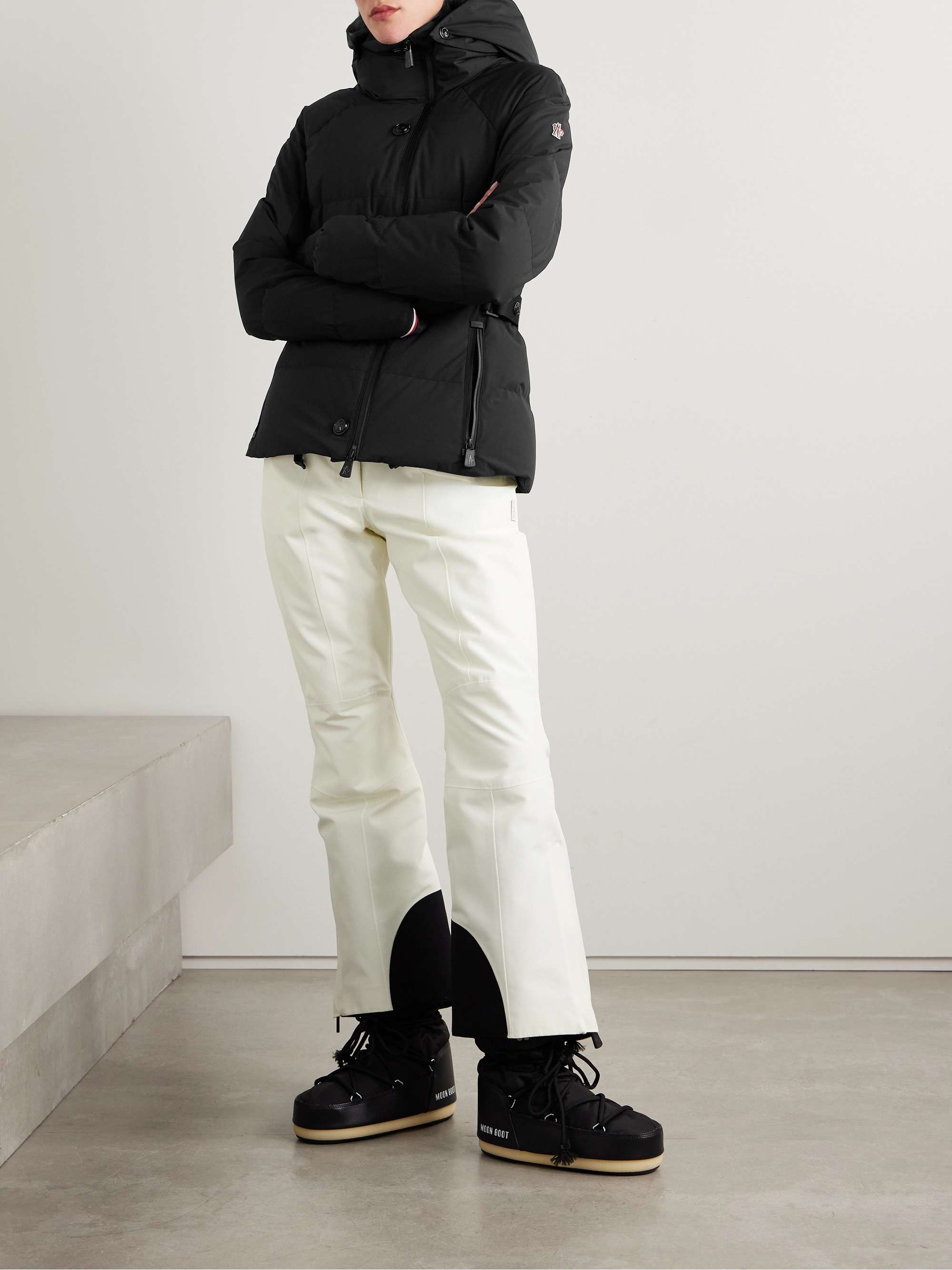 Guyane hooded quilted down ski jacket black 00