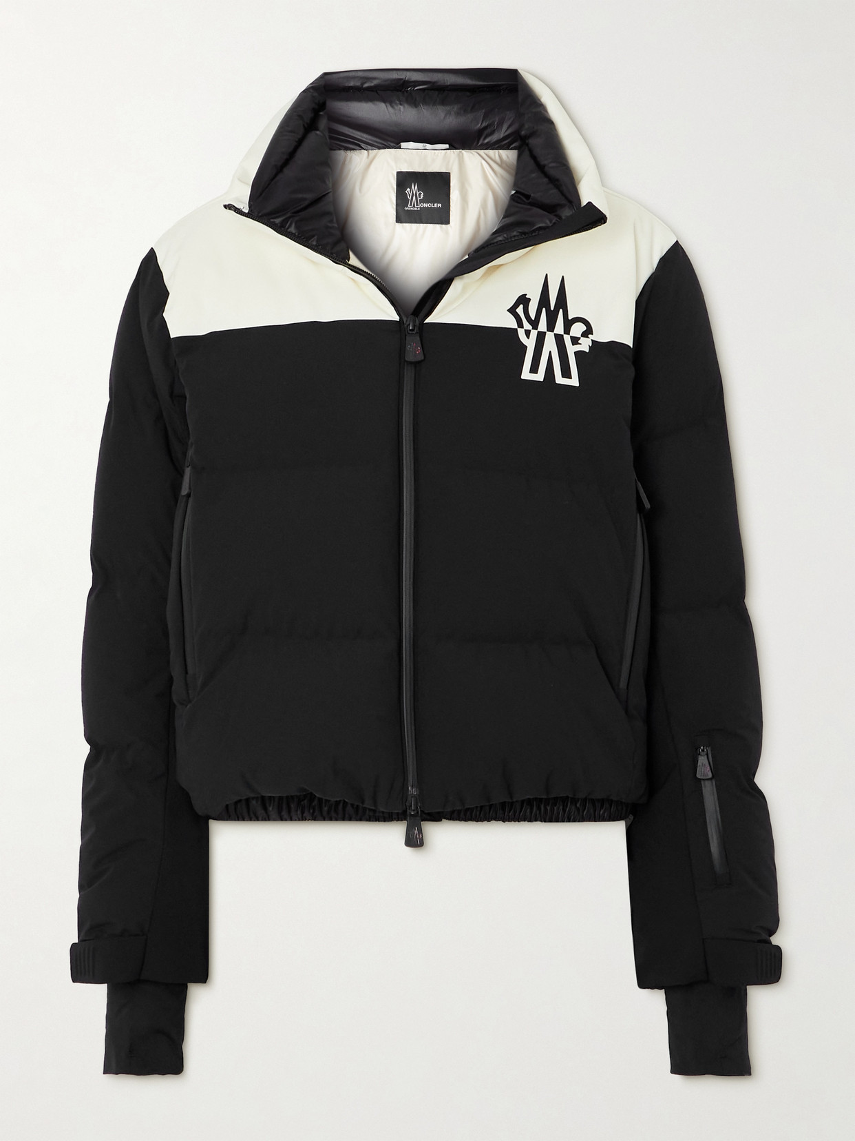 Shop Moncler Stennes Poplin-paneled Quilted Down Ski Jacket In Black