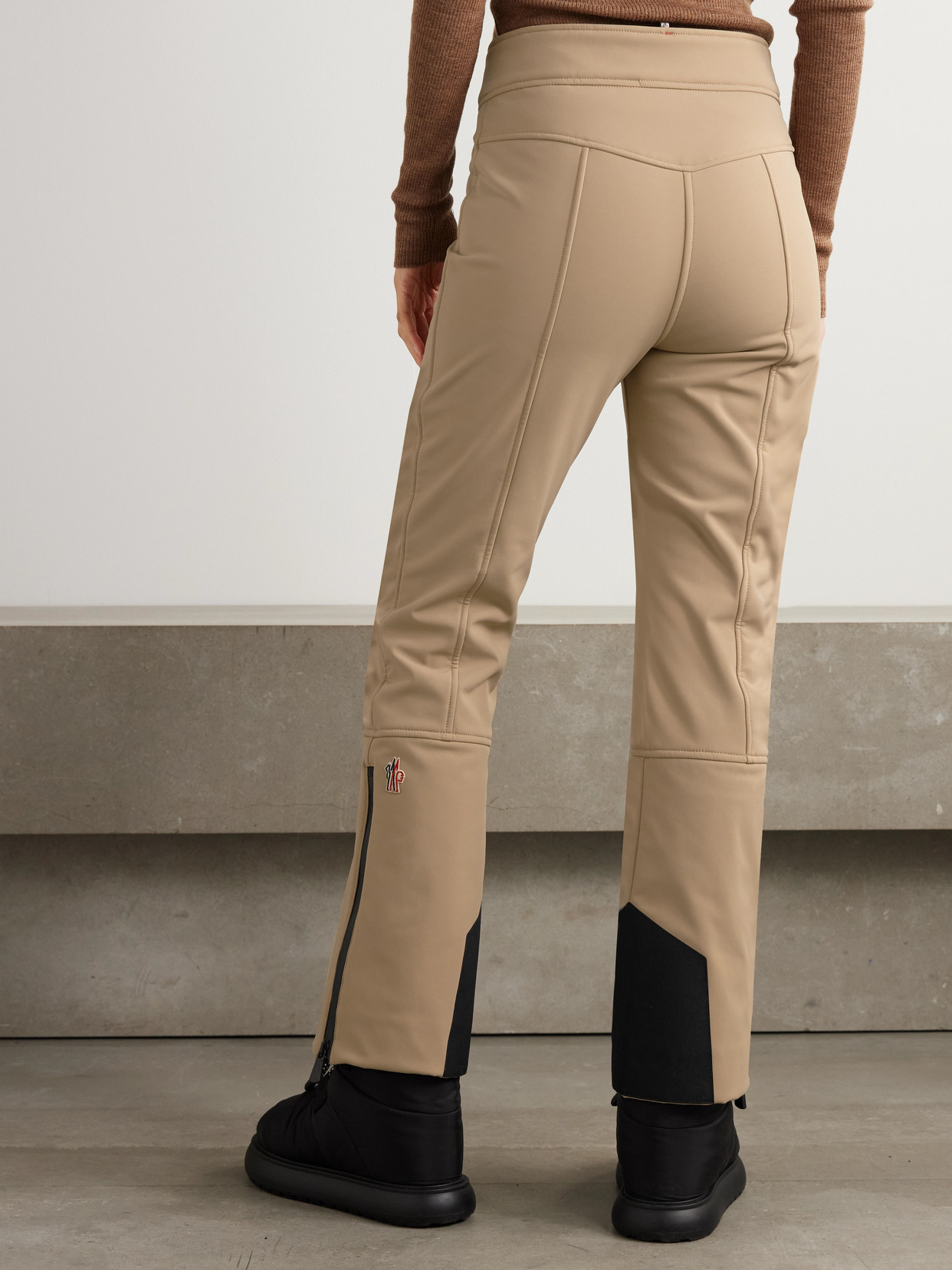 Moncler Straight-leg Ski Pants In Neutrals