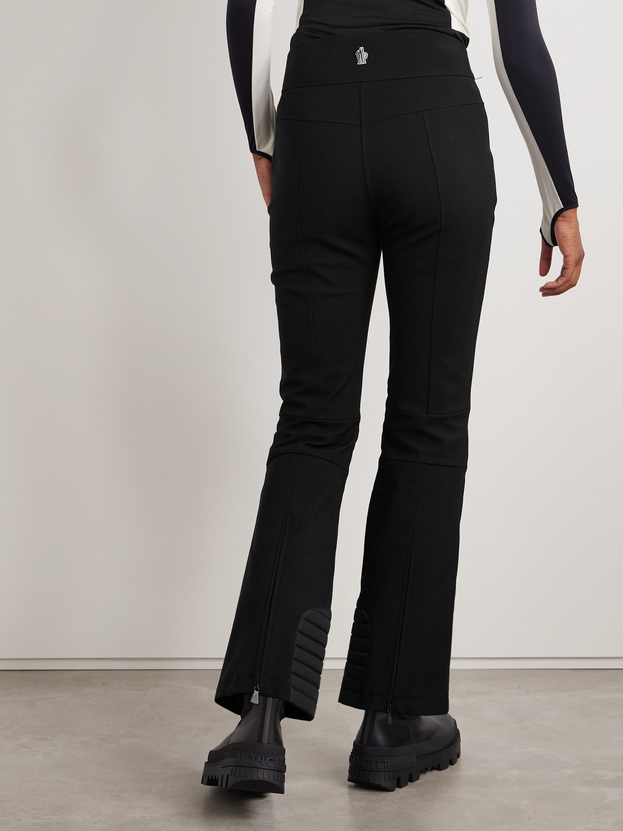 Moncler Stretch-twill Bootcut Ski Pants In Black