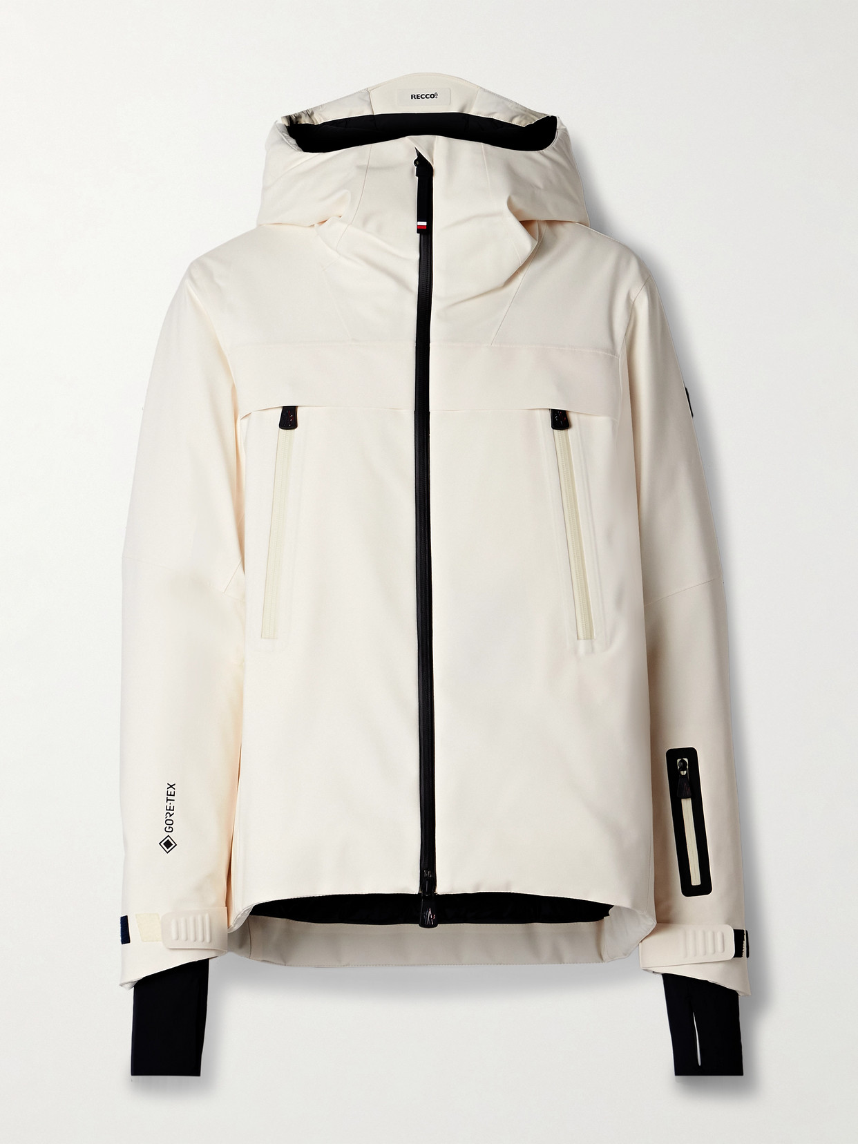 Moncler Chanavey Hooded Gore-tex Down Ski Jacket In White