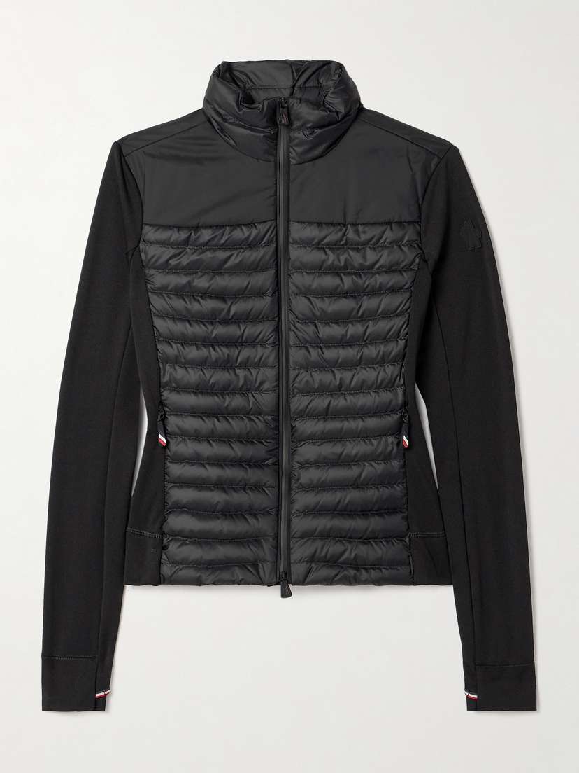 Moncler Grenoble Power Grid Paneled Polartec® Jersey And Quilted Shell Down Base Layer