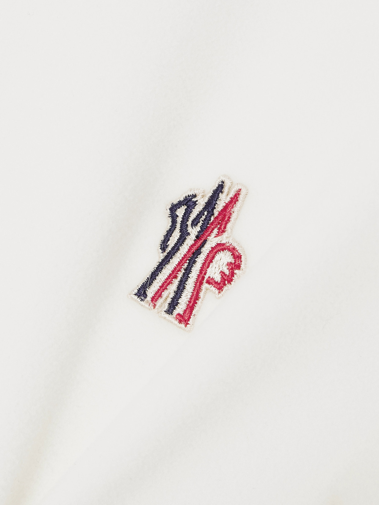 Moncler Appliquéd Hooded Fleece Jacket In White