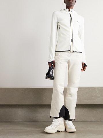 MONCLER GRENOBLE Appliquéd hooded fleece jacket