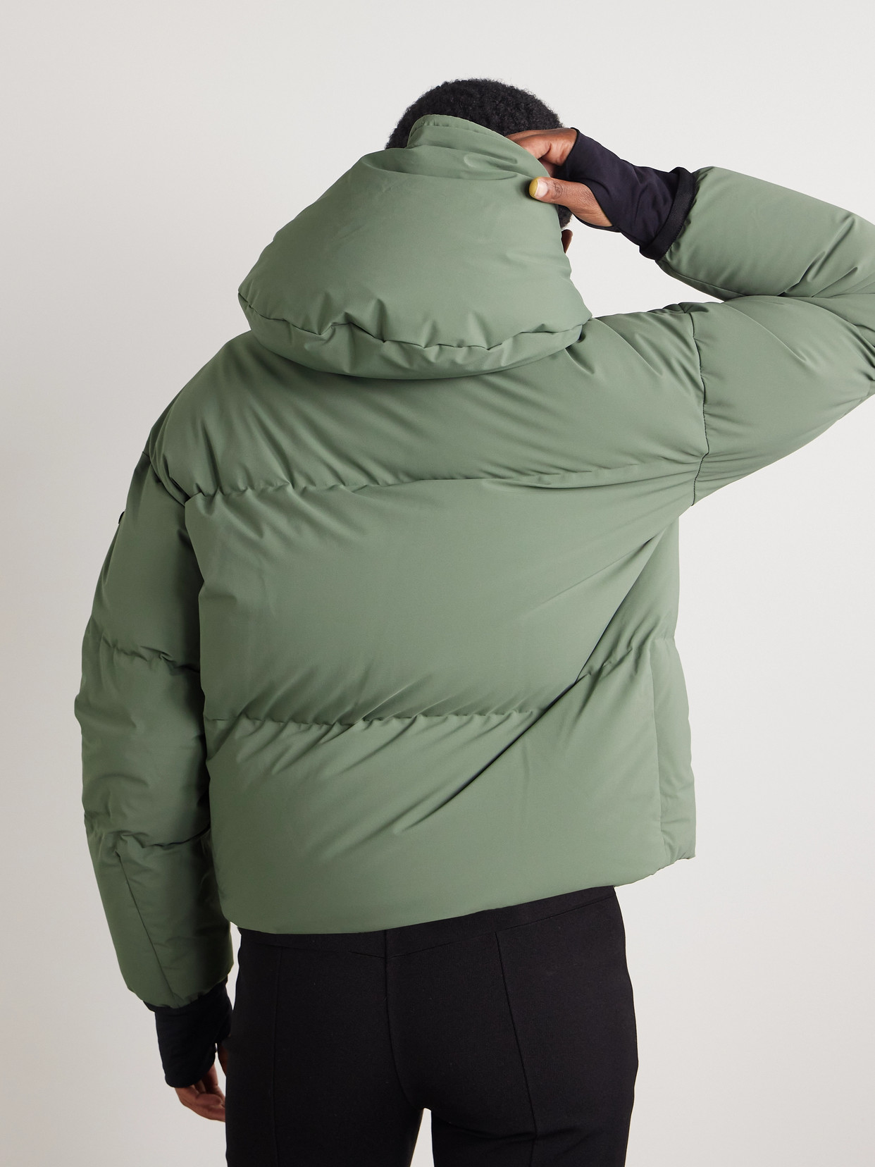 Moncler Allesaz Quilted Shell Down Jacket In Green