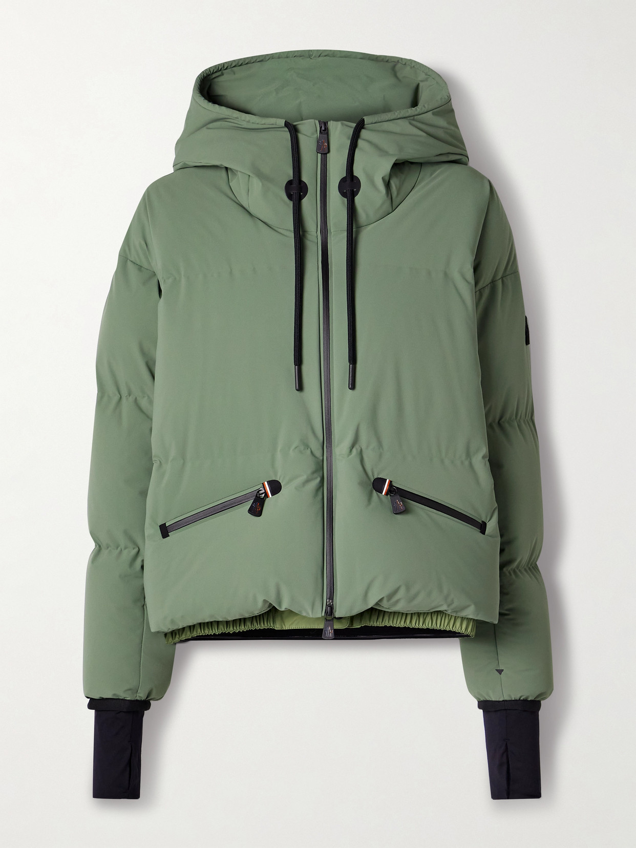 Moncler Allesaz Quilted Shell Down Jacket In Green