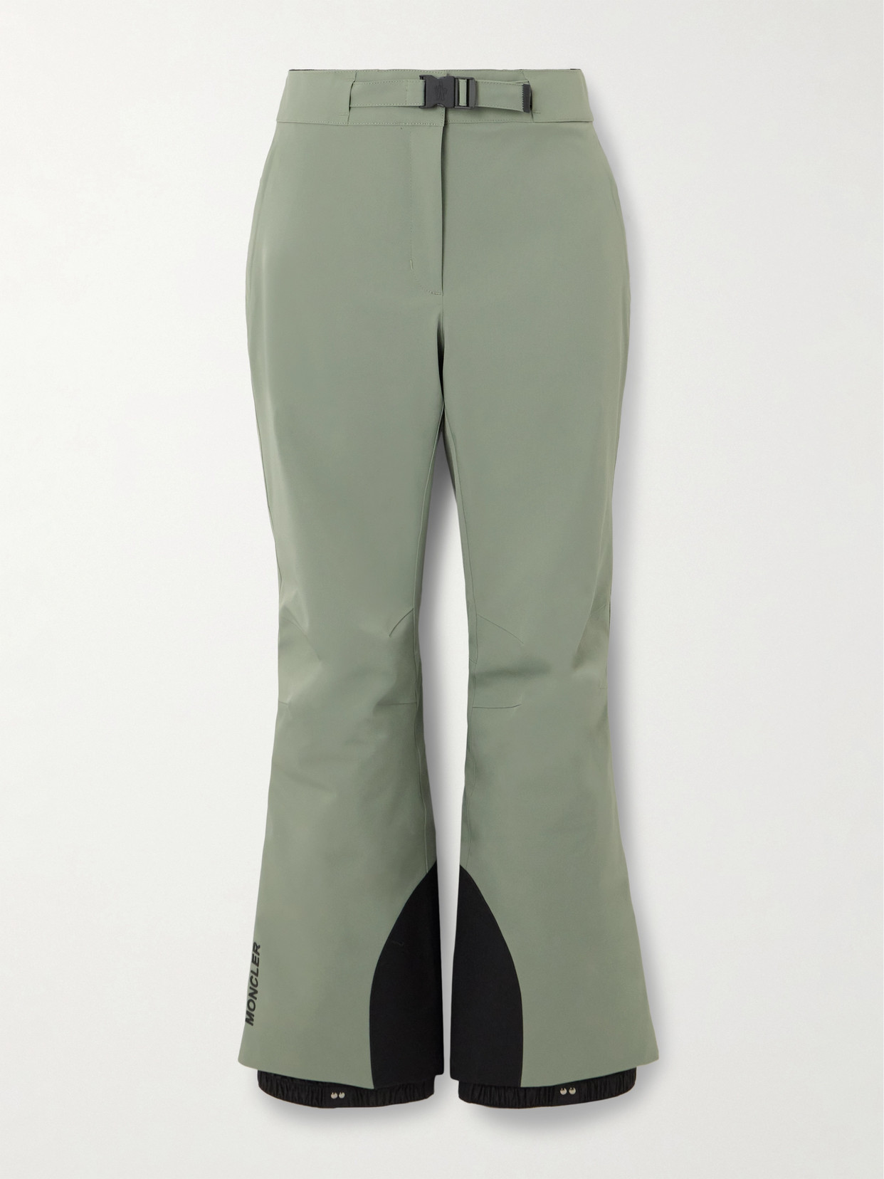 Moncler Belted Ski Pants In Green