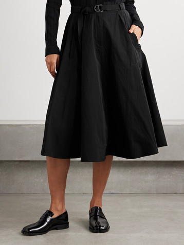 Moncler Crinkled-shell midi skirt