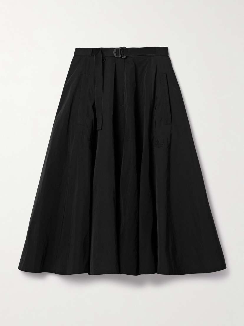 Moncler Crinkled-shell Midi Skirt
