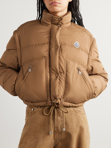 Moncler Selle cropped quilted-shell down jacket