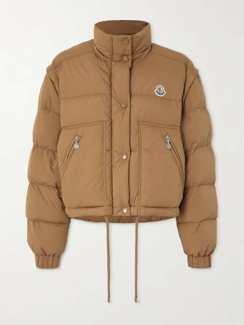 Moncler Selle Cropped Quilted-shell Down Jacket