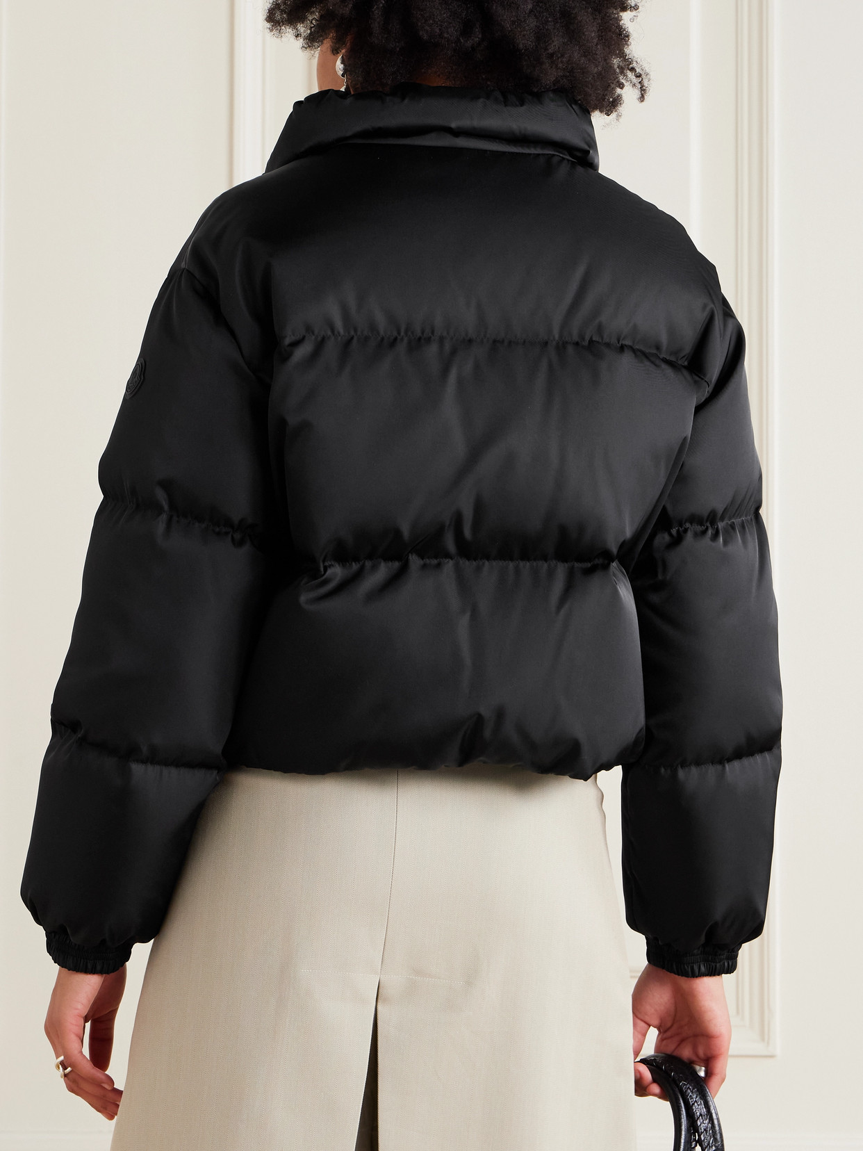 Moncler Vissec Quilted Drill Down Jacket In Black