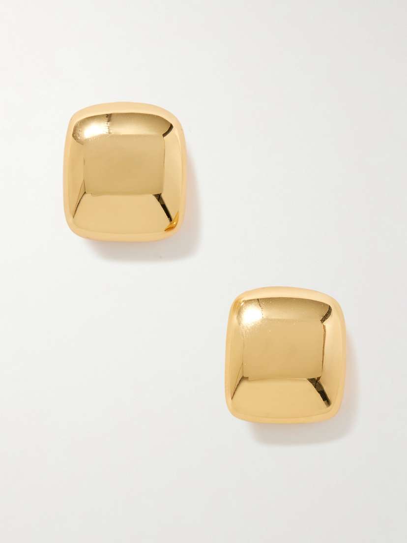Martha Calvo Pebble Gold-plated Earrings