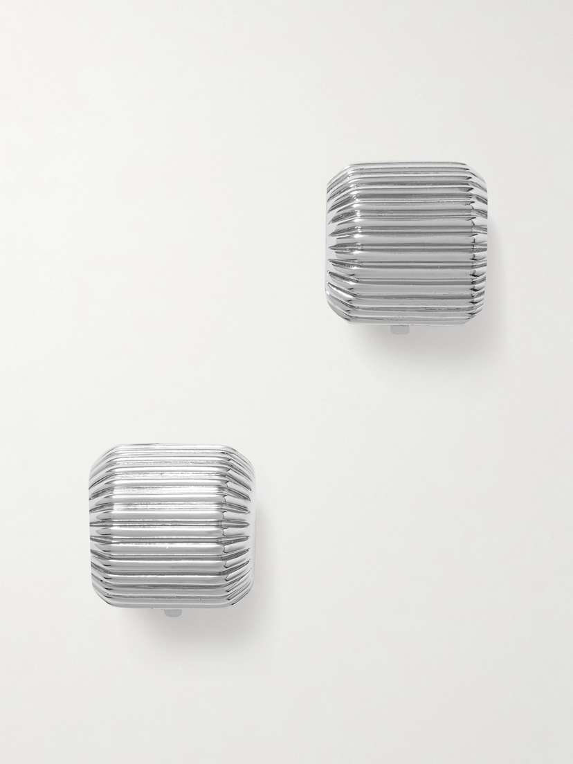 Martha Calvo Elle Rhodium-plated Clip Earrings