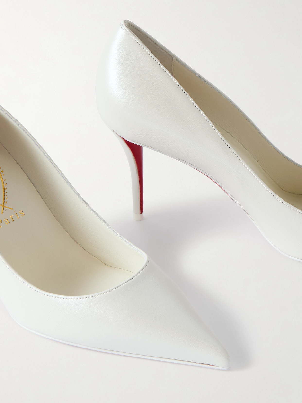 CHRISTIAN LOUBOUTIN MISS Z 80 LEATHER PUMPS