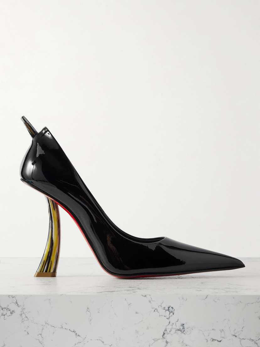 Christian Louboutin Kate Clawmax 100 Spiked Patent-leather Pumps