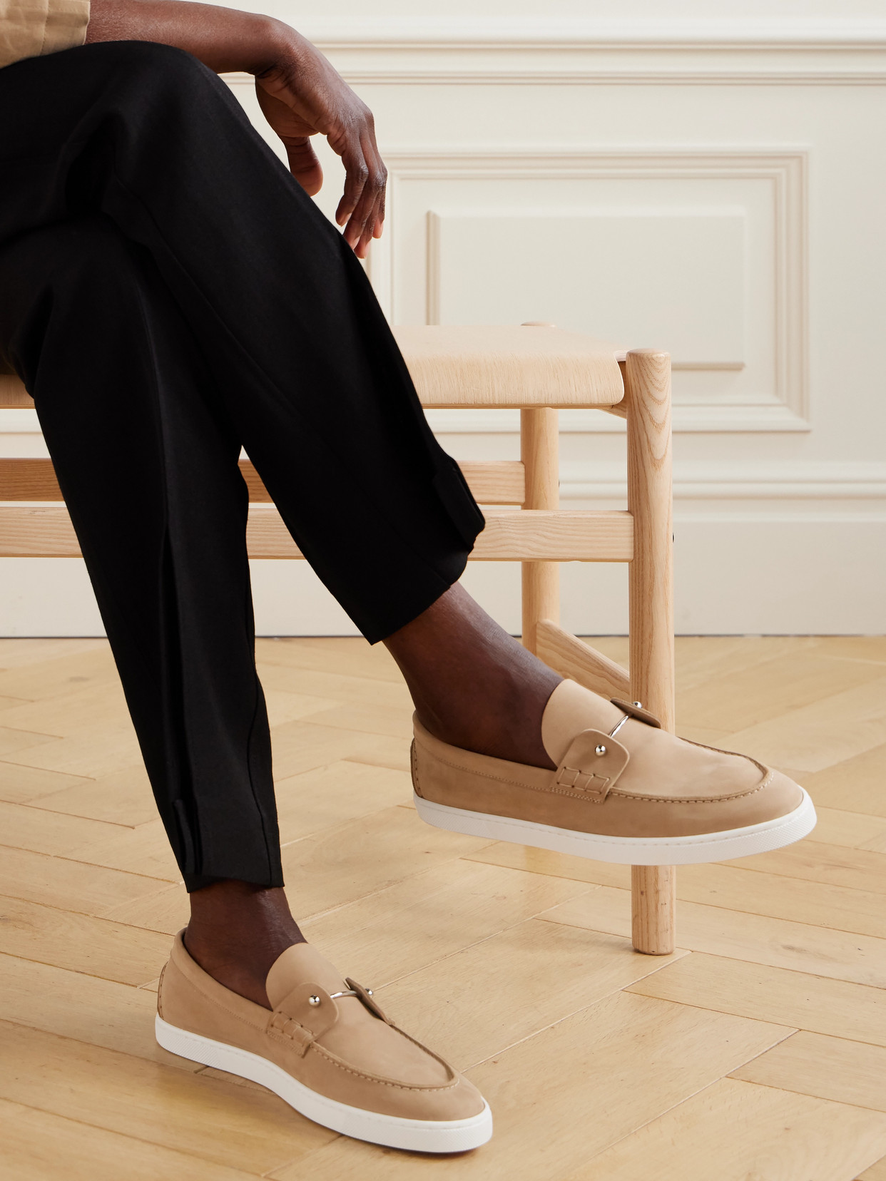 Shop Christian Louboutin Chambeliboat Suede Loafers