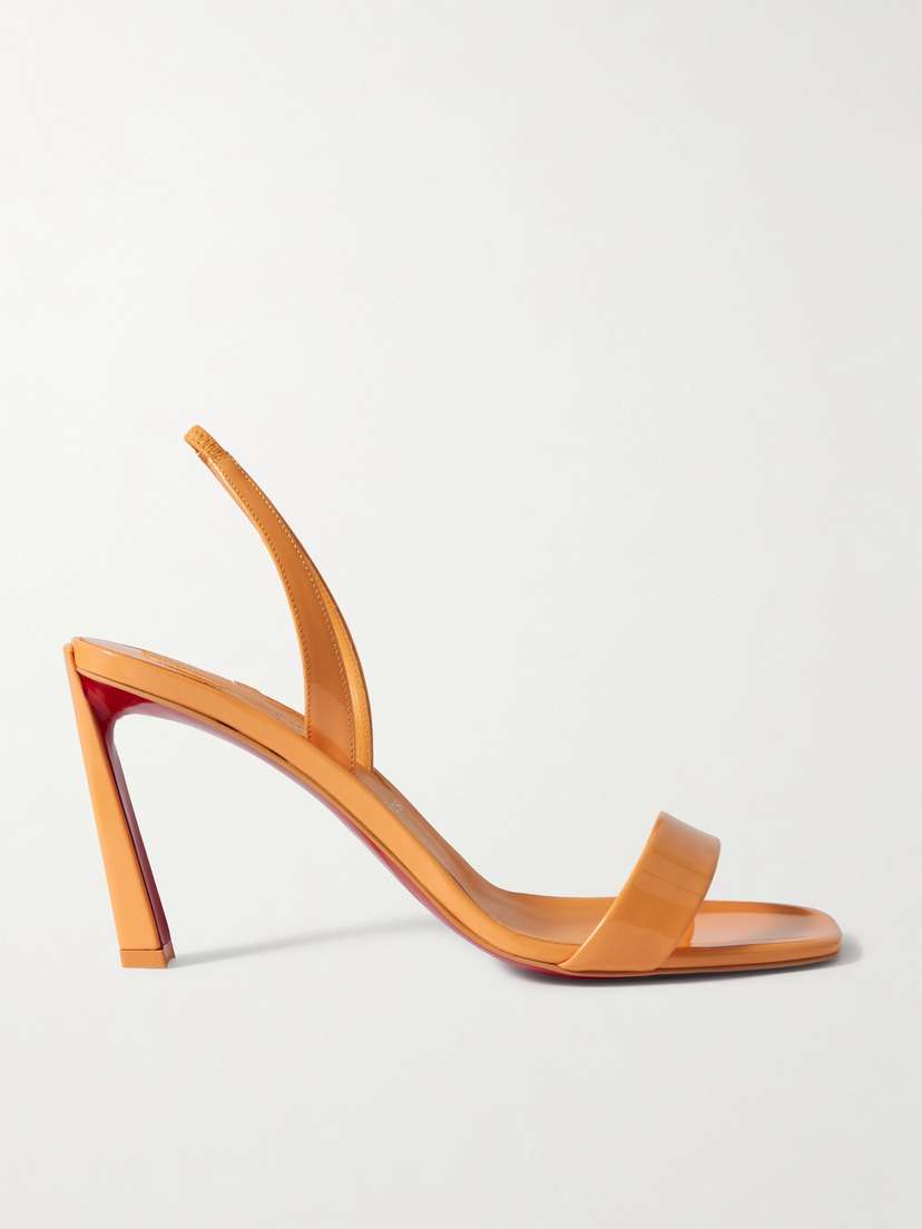 Christian Louboutin O Condora 85 Patent-leather Slingback Sandals