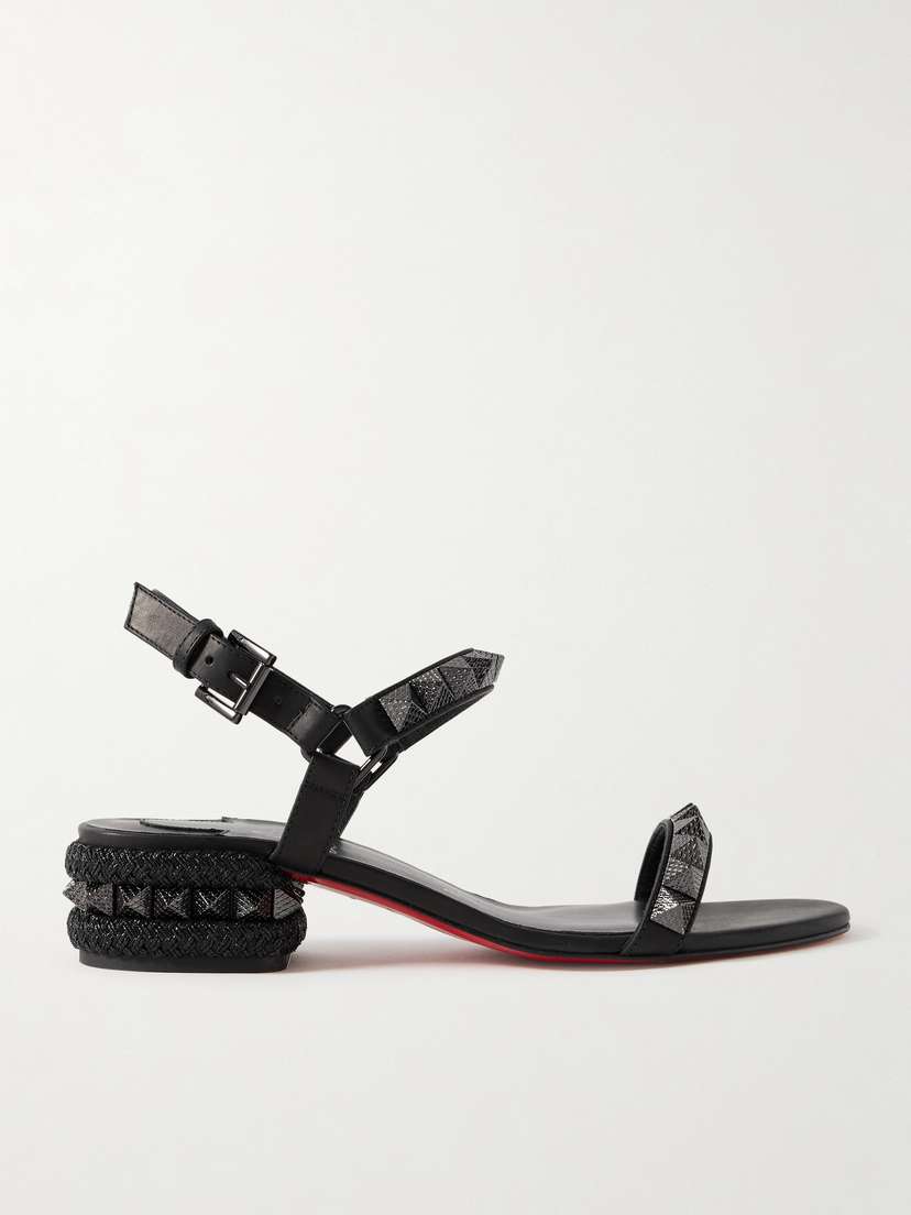 Christian Louboutin Pyrasand 30 Studded Leather Sandals