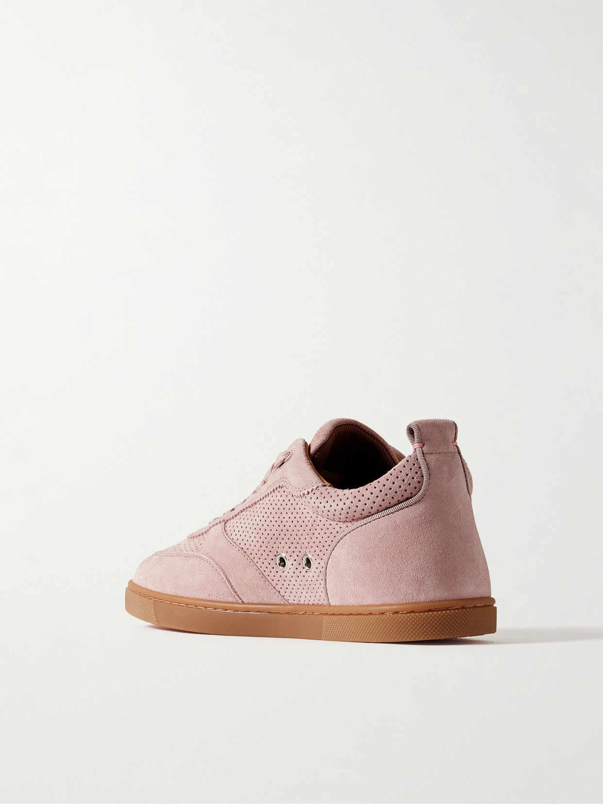 Christian Louboutin Tutti Rui Donna Perforated Suede Sneakers In Pink