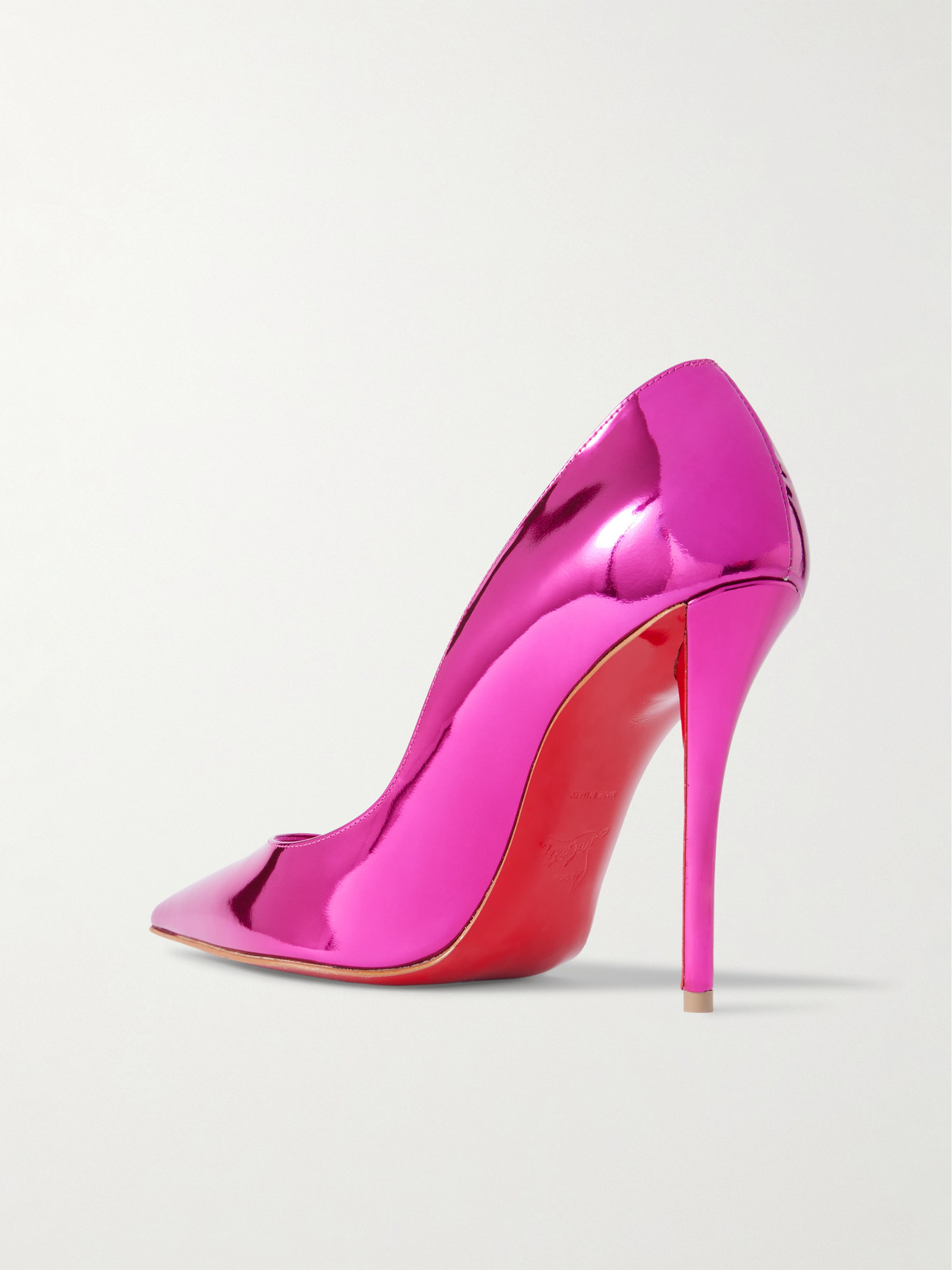 Christian Louboutin Woman Pumps Magenta Size 8 Leather In Pink