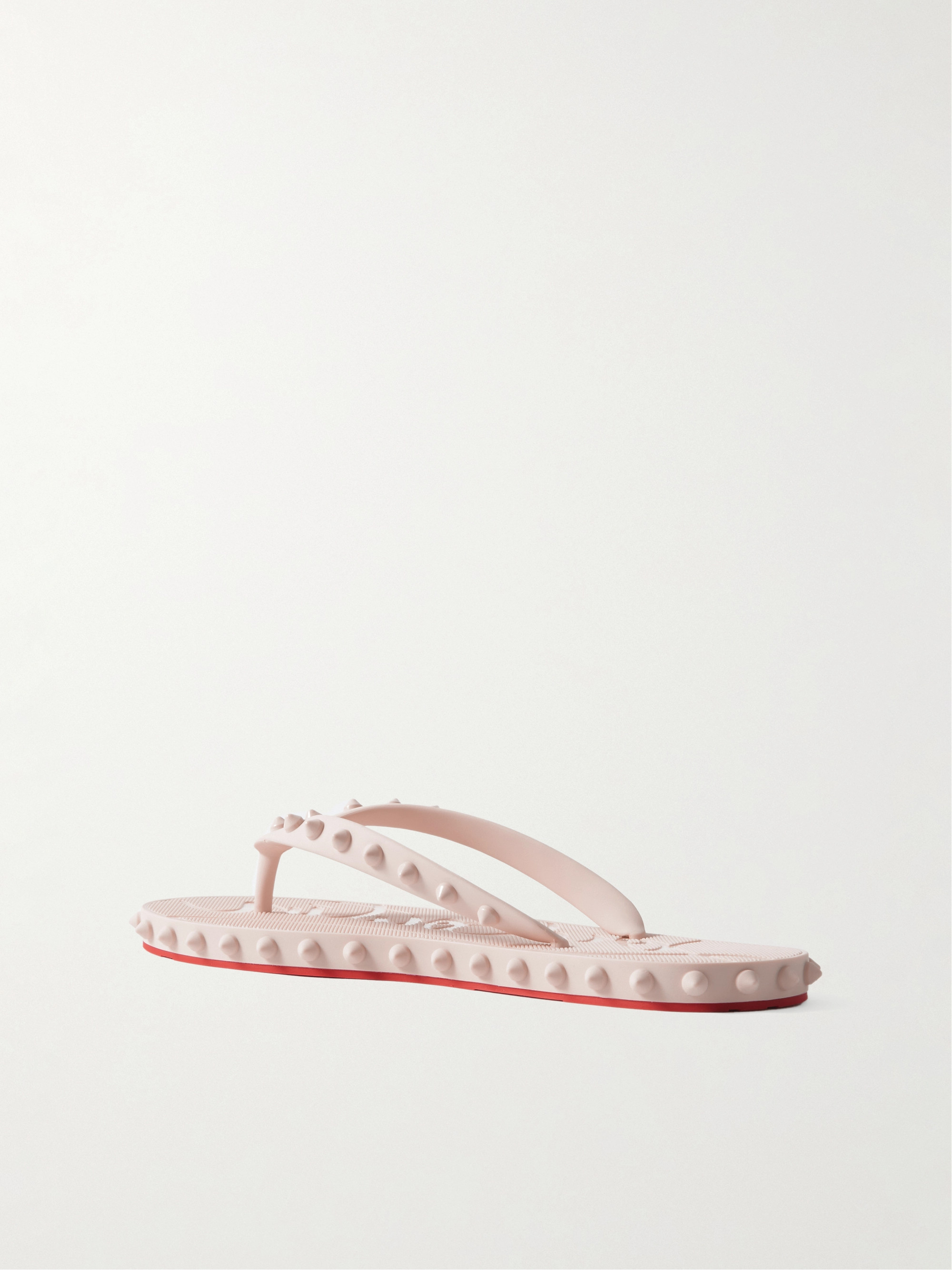 CHRISTIAN LOUBOUTIN Super Loubi studded rubber flip flops thumbnail