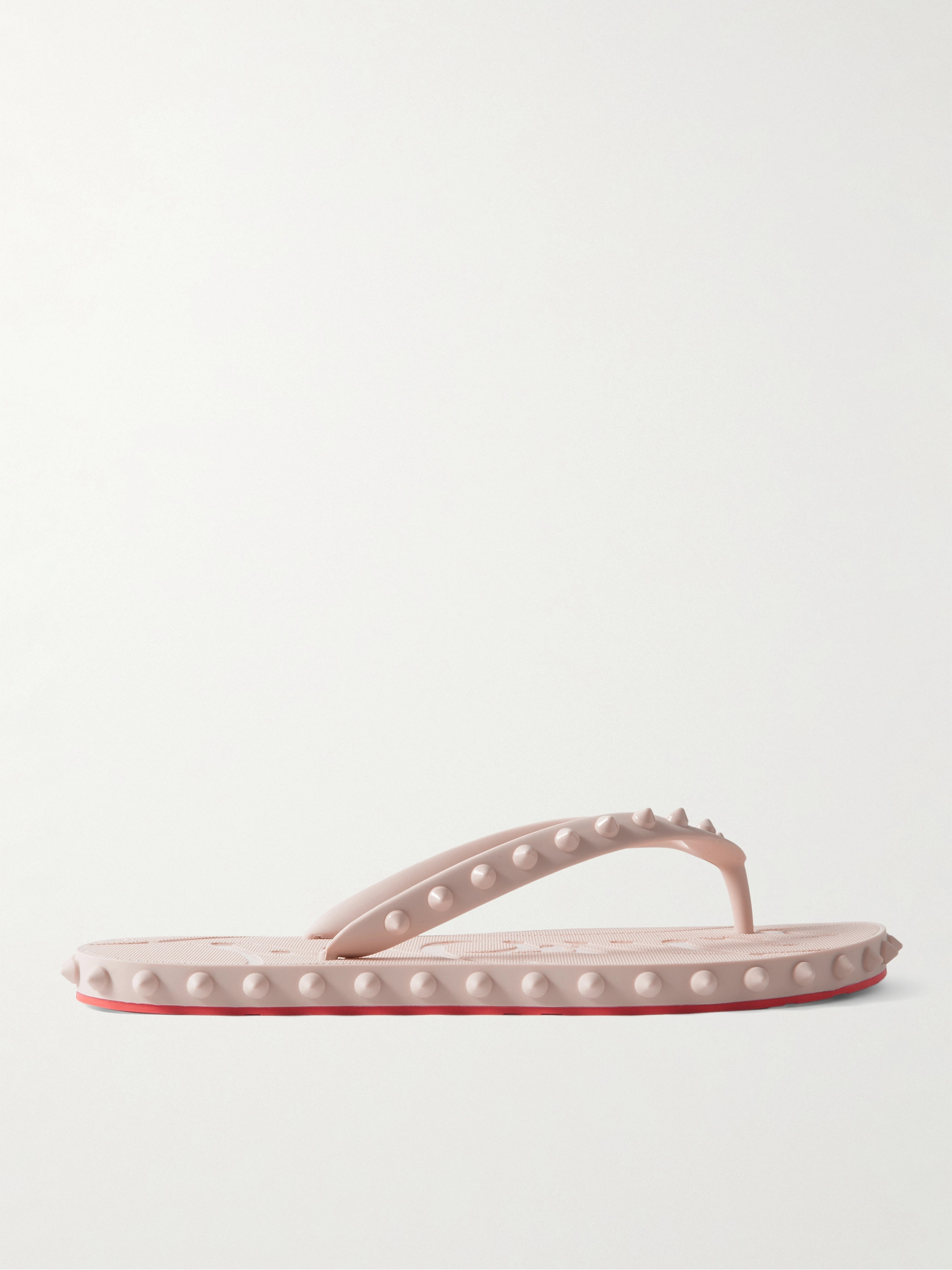CHRISTIAN LOUBOUTIN Super Loubi studded rubber flip flops
