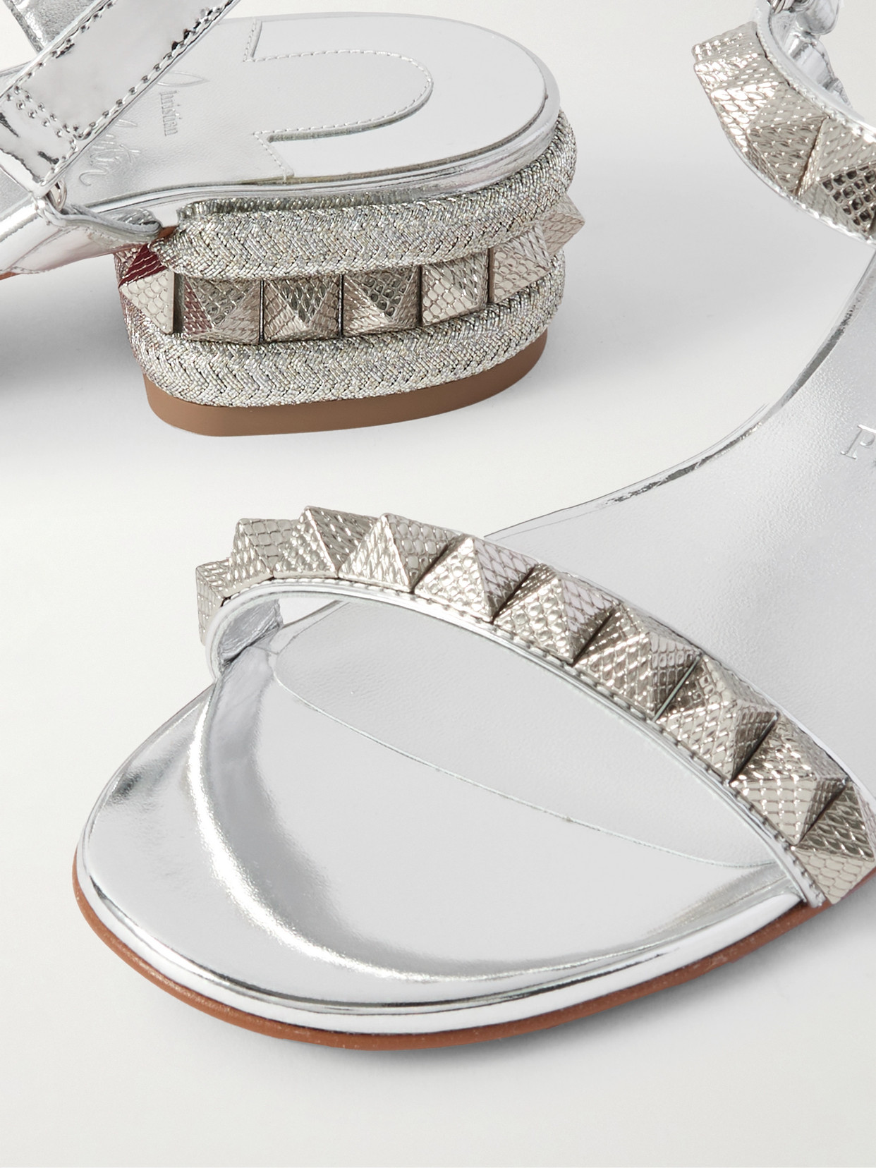 Christian Louboutin Sandal Pyrasand 30 In Silver
