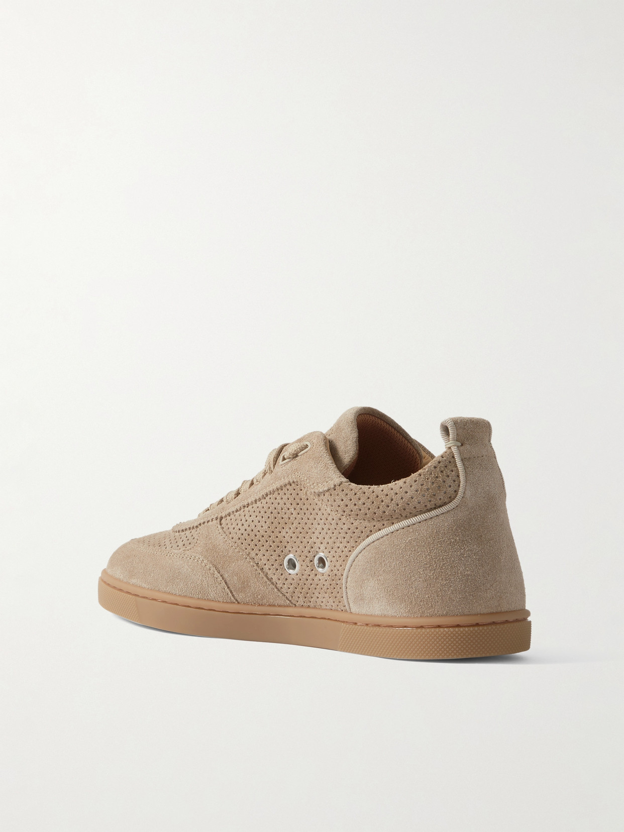 Christian Louboutin Womens Saharienne Tutti Rui Donna Leather Low-top Trainers In Brown