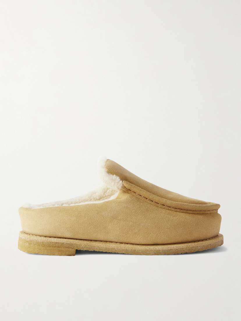 JW Anderson Shearling-lined Suede Loafers