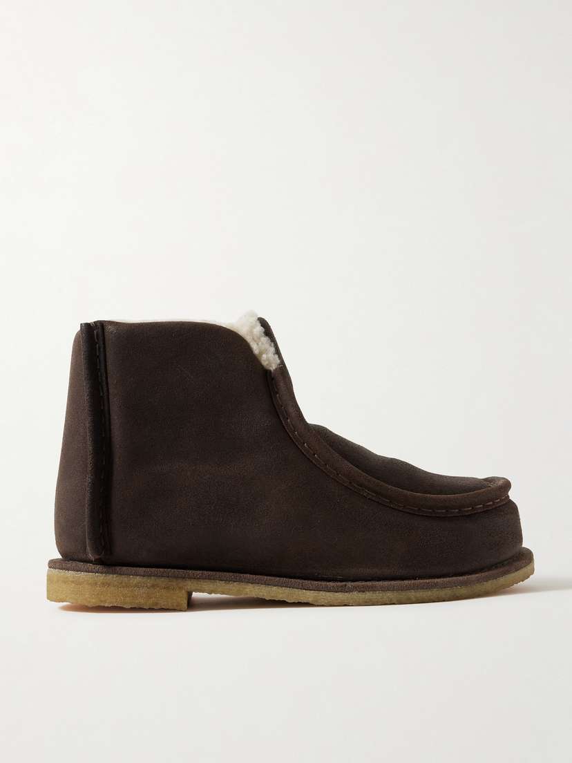 JW Anderson Shearling-lined Suede Ankle Boots