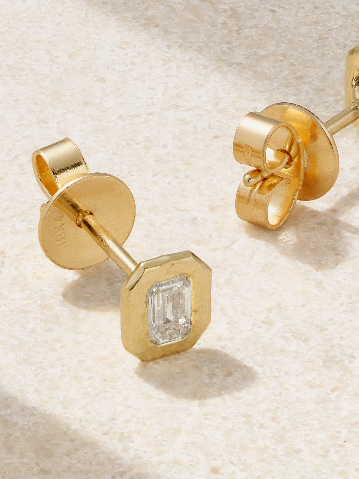 Octavia Elizabeth Nesting Gem 18-karat Recycled Gold Diamond Earrings In Gold